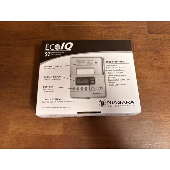 Niagara Conservation Ecoiq 5-2 Programmable Thermostat New In Box