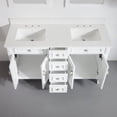 thumbnail image 5 of ANGELES HOME 60" Bathroom Vanity with Double Sinks, Solid Wood Bathroom Makeup Cabinet W/ 4 Doors and 4 Drawers, Bathroom Vanity Storage Organizer with Carrara White Quartz Countertop, White, 5 of 8