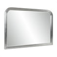 thumbnail image 4 of Tyler Dillon Bright Silver Wood Framed Mantel and Wall Mirror 48"W x 34"H, 4 of 8