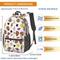thumbnail image 3 of Baseball Gloves and Footballs White Pattern 17" Waterproof Oxford School Backpacks for Teens, S-Shape Padded Straps, for School, Travel, Hiking, Camping, 3 of 5