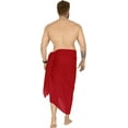 thumbnail image 2 of HAPPY BAY Men's Pareo Standard Swimsuits Sarong Full Beach Wrap One Size Red Summer Vacation Aloha, 2 of 4