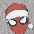 thumbnail image 2 of Spider-Man  Adult Santa Hat Heather Long-Sleeved Christmas T-Shirt, 2 of 4