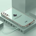 thumbnail image 5 of Funda de lujo con cordón de hoja de arce A 50 30s 70 para Samsung Galaxy A50 A70 A30s A7 2018 A20 A30 A21s A20s cubierta de silicona chapada A50s, 5 of 5