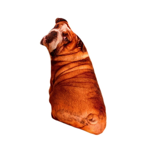 Coussin en Peluche Motif Chien Imprimé 3d Lavable Style E