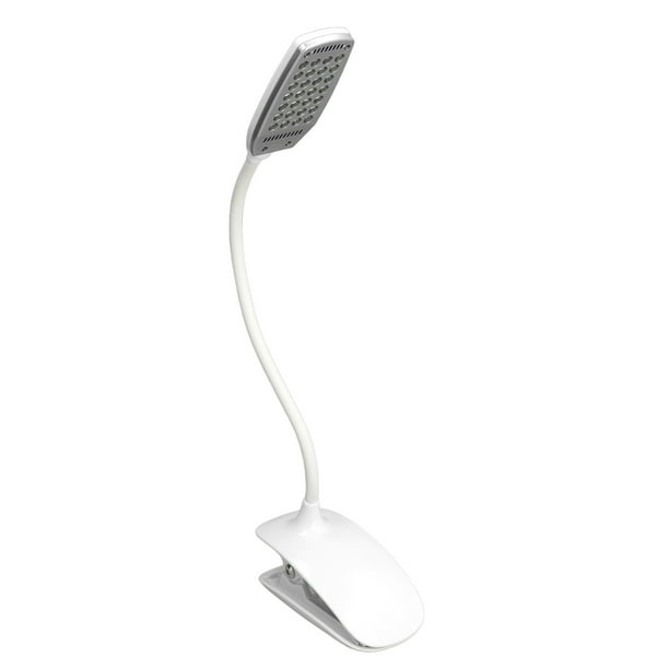 Lámpara De Mesa LED, Recargable Por USB, 28 LED, Protección Ocular, Luz De Libro Con Clip, Luz Blanca, Flexible, Plegable Con Batería Para Dormitorio