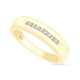 thumbnail image 2 of AFFY 1/10 Carat Round Cut White Natural Diamond Men's Ring In 14K Yellow Gold Over Sterling Silver (Clarity : I2-I3, Color : J-K, 0.1 Cttw) Ring Size-13.5, 2 of 3