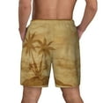 thumbnail image 4 of Gaeub Retro Palm Tree Mens Swim Trunks Stretch Beach Shorts Quick Dry for Men Swim Shorts Swimwear with Pockets- Small, 4 of 9