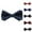 Blue, variant on Xfvqtps Bow Ties for Men Solid Color Adjustable Pre-Tied Neckties Double Layer Bow for Wedding Party Blue