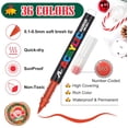 thumbnail image 6 of 36Colors Acrylic Paint Markers,ANUNU Soft Brush Tip Acrylic Paint Markers,Quick-Drying Waterproof Acrylic Markers for Canvas, Rock Painting, Wood, Stone, Glass, Ceramic, Fabric Painting, DIY Crafts, 6 of 6