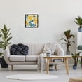 thumbnail image 3 of Stupell Industries Contemporary Yellow & Blue Hibiscus Black Floating Frame Canvas Art, 18 x 18, by Flora Kouta, 3 of 7