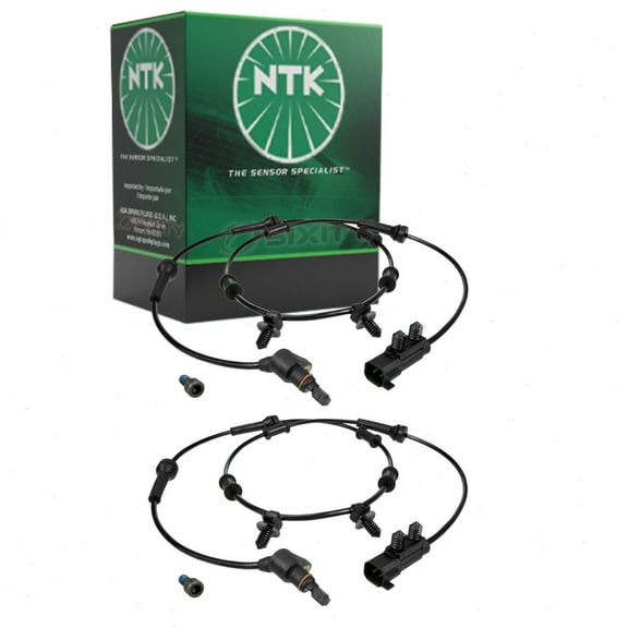 2 pc NTK Front ABS Wheel Speed Sensors compatible with Jeep Wrangler 2007-2017