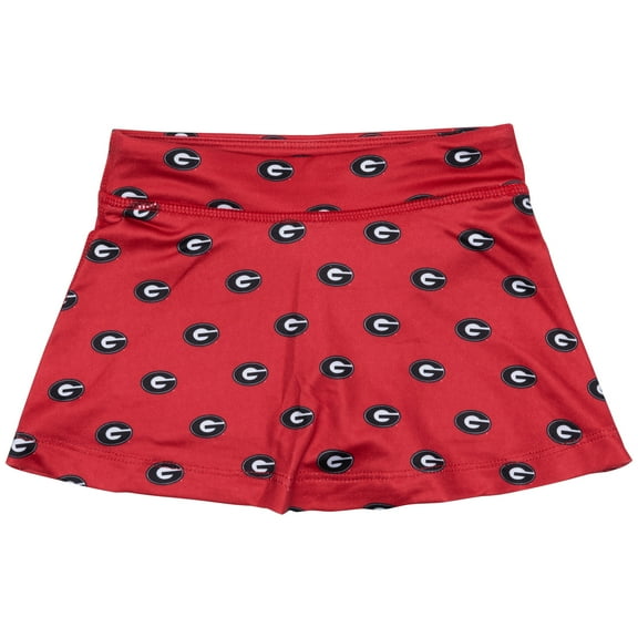 Girls Toddler ZooZatz Red Georgia Bulldogs All-Over Print Tennis Skort