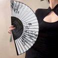 thumbnail image 2 of Paokuoon Folding Fan Classical Bamboo Folding Handheld Fan with Tassel for Dance Performance, 2 of 7
