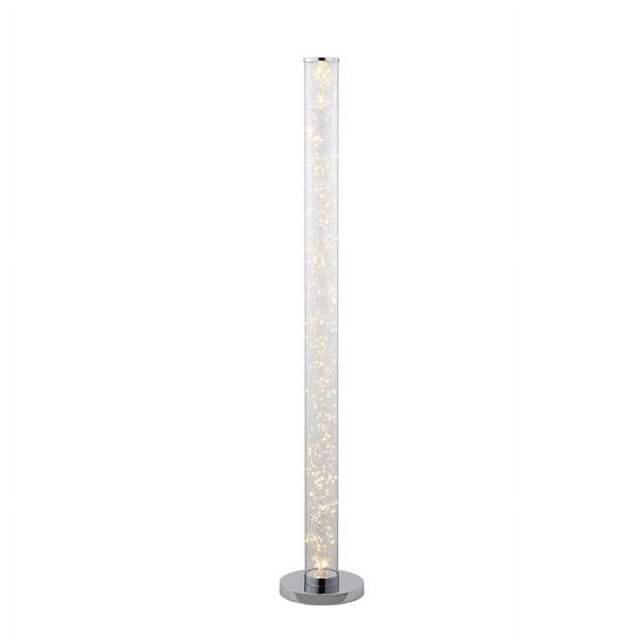 Benzara BM240322 Floor Lamp with LED Rope Bulbs, Silver - 360 Piece