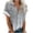 Gray, variant on Fesfesfes T Shirt Women's Casual Lapel Blouse Short Sleeve Print Loose Shirt Tops Buttons Cardigan Ladies T Shirts Short Sleeve 2XL(US:12)