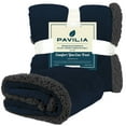 thumbnail image 6 of PAVILIA WATERPROOF Blanket For Couch, Sofa | Waterproof Dog Blanket for Large Dog, Puppy, Cat | Pet Blanket Protector | Plush Soft Warm Fuzzy Sherpa Blanket Bed Throw, Navy, 60x80, 6 of 7