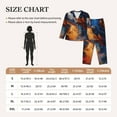 thumbnail image 3 of Xecao Cosmic Dog Starry Night Print Women Pajamas Set Soft Sleepwear Pjs long Sleeve Button Down Nightwear with Long Pants, 3 of 6