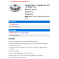 thumbnail image 2 of Rear Brake Rotor - Compatible with 2012 - 2018 Ford F-150 2013 2014 2015 2016 2017, 2 of 2