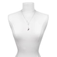thumbnail image 3 of Delight Jewelry Silvertone 3-D Resin Strawberry Ice Cream Cone with Crystals Silver tone Elegant Infinity Lariat Necklace, 3 of 4