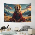 thumbnail image 6 of Easygdp Meditating Golden Retriever Tapestry Wall Hanging, Wall Tapestries for Bedroom Aesthetic Living Room Office Decor 60x40in, 6 of 8