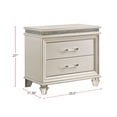 thumbnail image 3 of Simple Relax Wooden Dresser with 2 Drawers in Pearl White Finish, 3 of 5