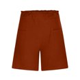 thumbnail image 4 of biudgviw Bermuda Shorts for Women Wide Leg Cotton Linen Shorts High Rise Lightweight Summer Beach Vacation Shorts with Pockets, 4 of 6