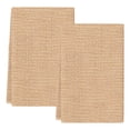 thumbnail image 2 of Brown Color Kitchen Towels Set of 2, Abstract Woven Texture Vintage Minimalist Absorbent Dish Towels for Kitchen, Microfiber Hand Towel, Quick Drying Tea Towel for Cleaning Decorative Dishcloths, 2 of 7