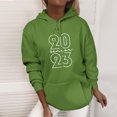 thumbnail image 2 of Vedolay Cute Sweatshirts Women's Oversized Zip Up Hoodies Sweatshirts Fall Casual Drawstring Jackets with Pockets,Green XXL, 2 of 4