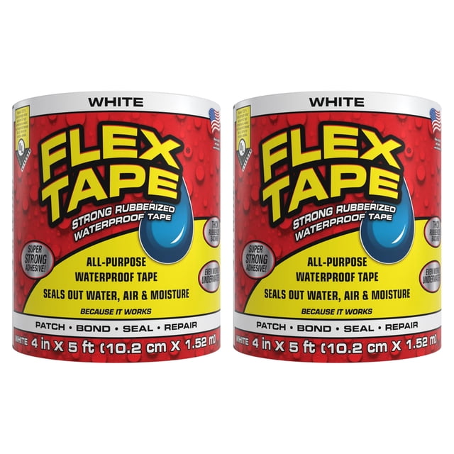 Cinta Flex Seal impermeable de caucho 10 cm x 1,5 m, paquete de 2