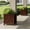 Brown, variant on Lattice Design Outdoor Planter Box 2-Pack - 15.5” Square 16.5” Tall White Decorative Plant Pots for Front Porch Decor - Flower Pots Outdoor Planters for Porch Patio or Garden Decor