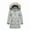 Grey, variant on KVE Girl's Winter Thicken Puffer Long Coat Warm Jacket with Fur Removable Hood Grey 8