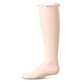 thumbnail image 3 of MeMoi Girls Lace Trimmed Dot Mesh Knee Sock - Girls - Female, 2, White, 3 of 10