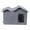 Gray, variant on YWMJZEU Cat House Villa Tent Cat Kennel Oxford Cloth Foldable Pet Shelter for Kittens or Green