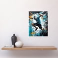 thumbnail image 2 of Man Doing Parkour Jump Pose Paint Splat Portrait Unframed Wall Art Print Poster Home Decor Premium, 2 of 5
