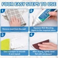 thumbnail image 3 of Drywall Repair Kit - 4.23 oz -Dry Putty Tube with 2 x 2? Wall Patch Mesh, Scraper & 2 x P180 Sandpapers | Quick-Dry Spackle & Sheetrock Crack Filler for Wall, Ceiling & Plaster Hole Repair, 3 of 6