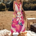 thumbnail image 2 of Easter Bunnies Rabbits Sleeveless Dress Woman Fashion Long Dresses Women's Summer Suit Dress Summer 2025 Women, 2 of 7
