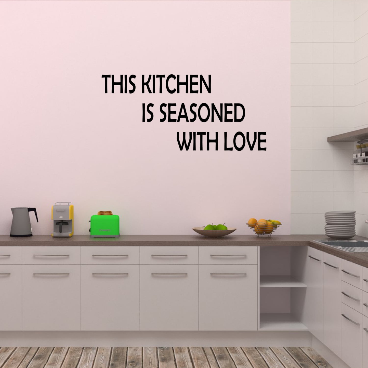 Kitchen Vinyl Wall Decal Decor This Kitchen Is Seasoned with Love