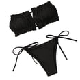 thumbnail image 3 of Seyurigaoka Women's Two Pieces Swimwear Suit,Sexy Strap-Free Backless Bra+Triangle Panties, 3 of 7