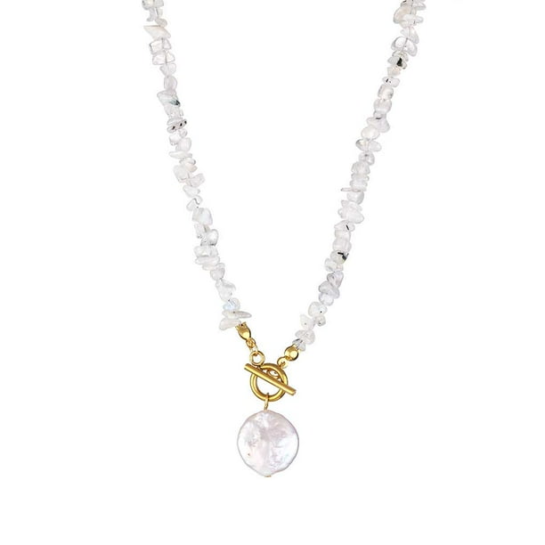 Collar de perlas Sonducket para mujer bohemio color sólido