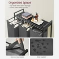 thumbnail image 6 of Laundry Hamper with shelf Laundry Sorter with 3 Pull-Out and Removable Bags for Bathroom Laundry Room Black and Gray, 6 of 6