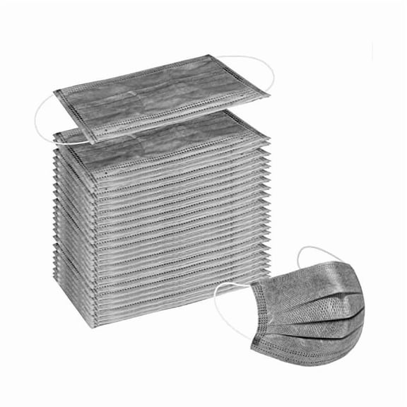120 Pack 3 Ply Disposable Face Masks (Gray)