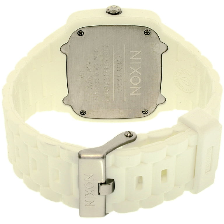 Nixon Men's Rubber Player A139100 White Silicone Quartz Watch