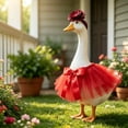 thumbnail image 4 of Lzobxe 23" Porch Goose Clothes, Goose Clothes Puffy Skirt Set for Birthday Decor, Easter Thanksgiving Ornaments for Outdoor Garden Yard Lawn Porch, 4 of 6