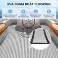 thumbnail image 4 of KROAK Boat Decking with Strong 3M Adhesive, 94'' x 23'' 6mm Thick EVA Foam Boat Flooring Waterproof Non-Skid for Motorboat RV Yacht / Ramps / Stair Steps, Gray, 4 of 8