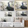 thumbnail image 4 of Designart "Enchanted Flowers With Vintage Fantasy Peacock III" Animals Peacock Floater Framed Wall Decor, 4 of 5