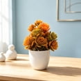 thumbnail image 4 of Artificial Plants Potted - Orange Fall Faux Flowers - 6.3in, 0.11lb Plastic Small Bonsai for Indoor Decor for Mother's Day, 1-Pack, 4 of 6