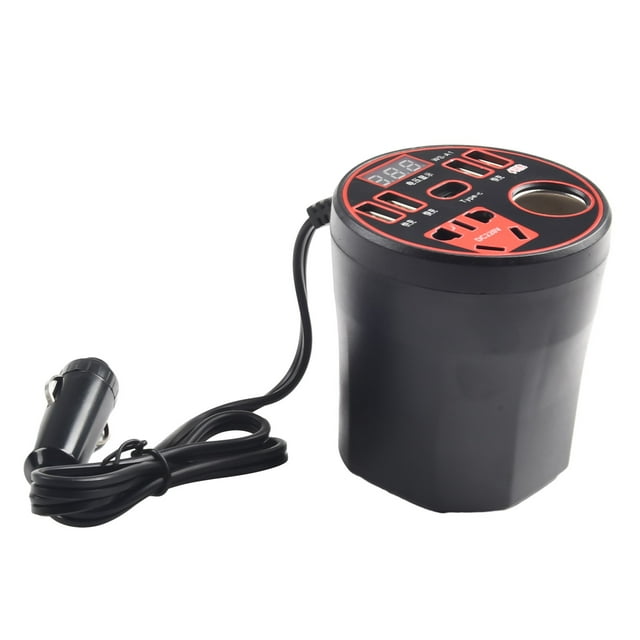 Car Power Inverter 500W Power Inverter Dc 12V To Ac 220V Car Inverter With 2 Sockets Multi-Function Fast Charger Car Converter Red Mingyiq