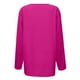 thumbnail image 4 of MHFRRA Camiseta Informal de Manga Larga con Cuello En V para Mujer. Camiseta Básica Cómoda para Uso Diario y Relajación. Ideal para Todas Las Estaciones. Combina Perfectamente con Jeans. Rosa Fuerte, 4 of 4