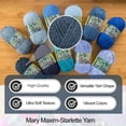 thumbnail image 3 of Mary Maxim Starlette Crochet and Knitting Yarn - Acrylic Worsted Weight Yarn 4, Dark Azure, 3 of 7