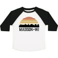 thumbnail image 3 of Inktastic Madison Wisconsin Skyline Retro Sunset Boys or Girls Toddler T-Shirt, 3 of 5